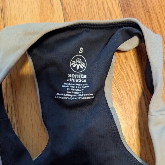 Senita Athletics Green & Blue Sports Bra Small - Picture 3 of 3